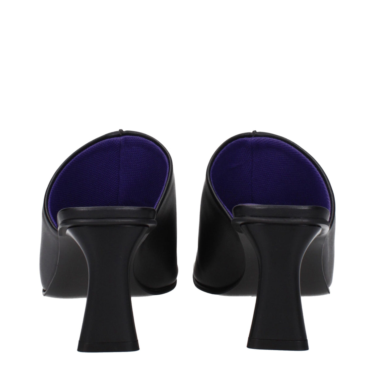 Stella McCartney Black Leather Stiletto Heel Sandals