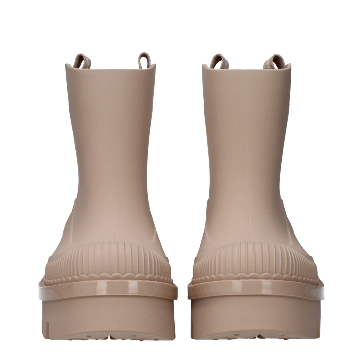 Chloé Pink Cotton Ankle Boots
