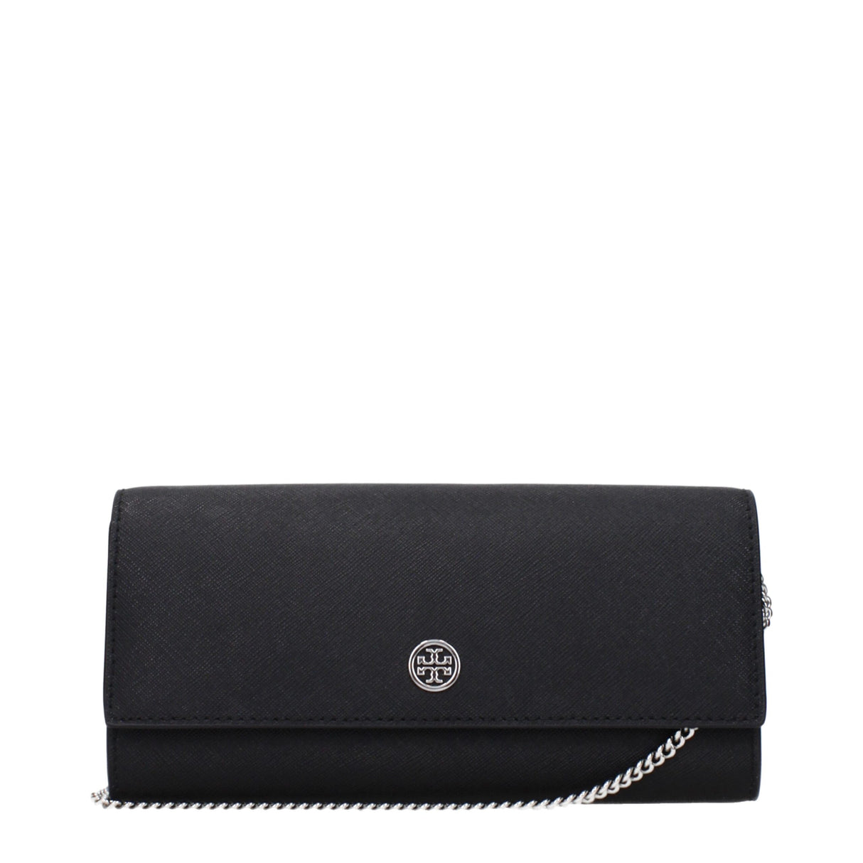 Tory Burch Black Leather Clutch Bag