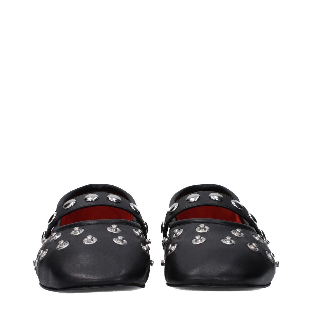 Stella McCartney Black Leather Ballet Flats