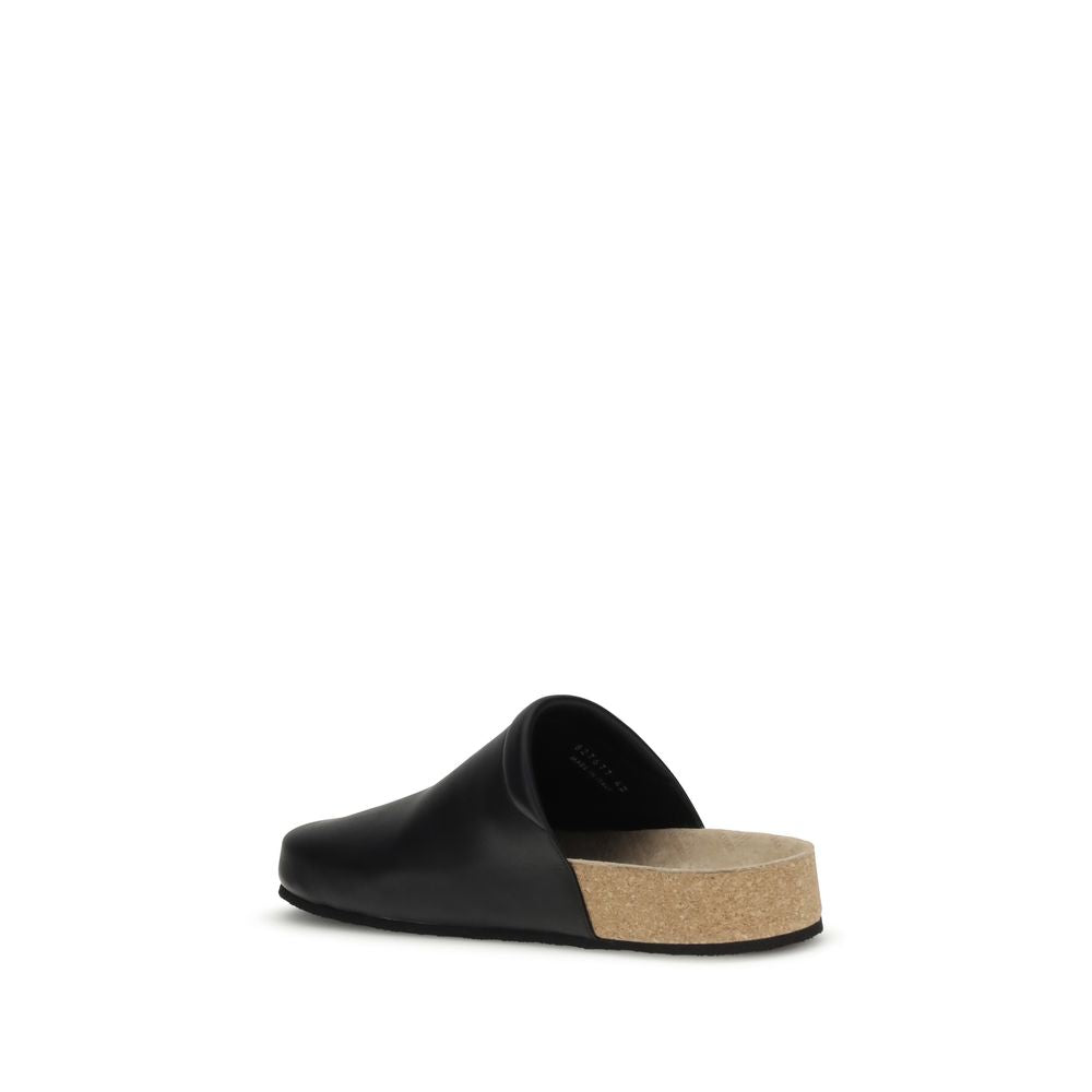 Balenciaga Black Calf Leather Bos Taurus Mules