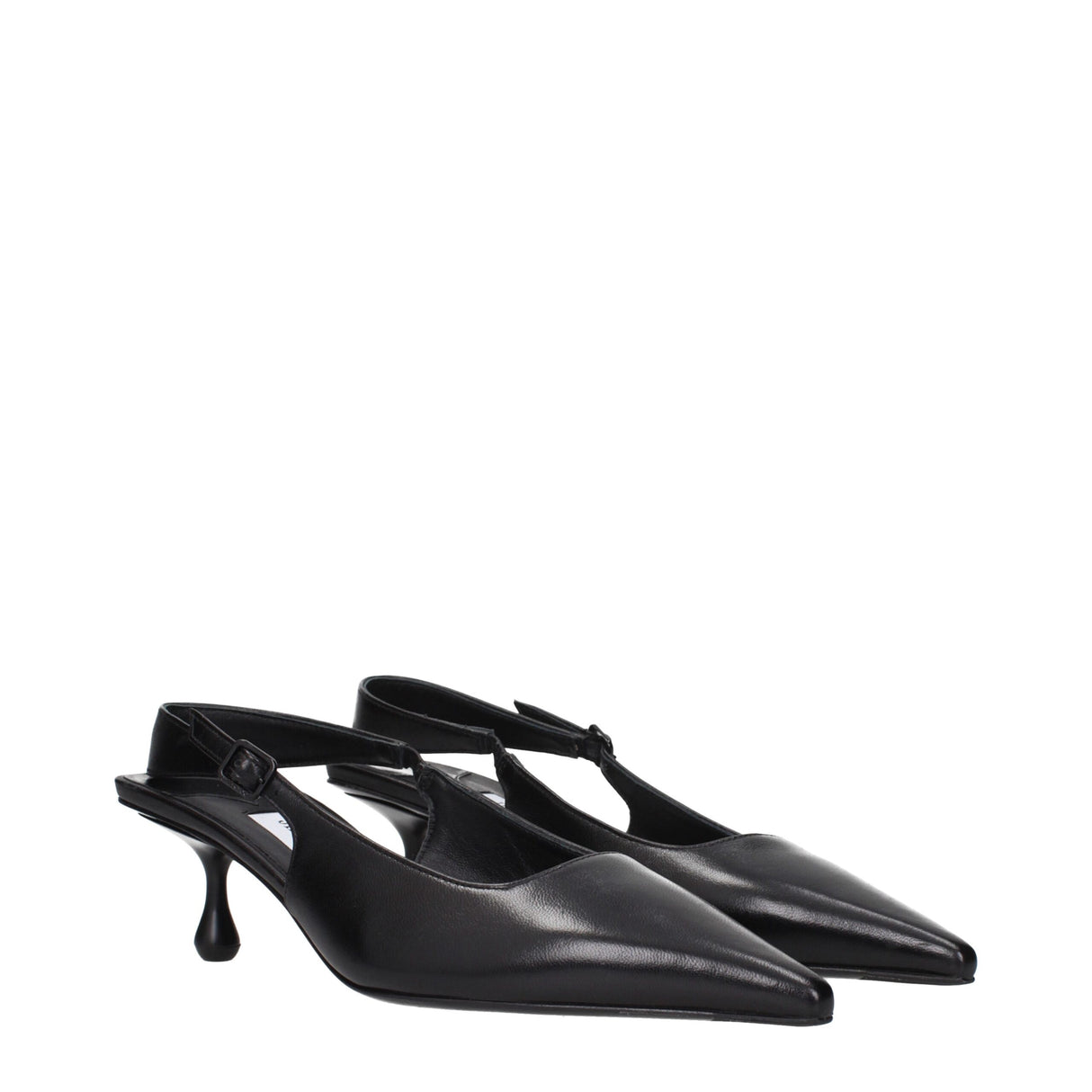 Jimmy Choo Black Leather Flat Sandals