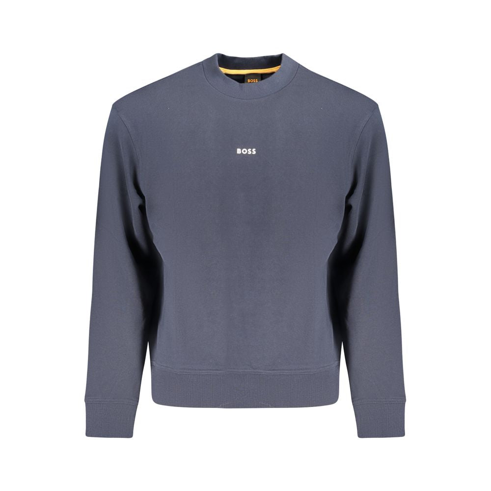 Hugo Boss Blue Cotton Men Sweatshirt