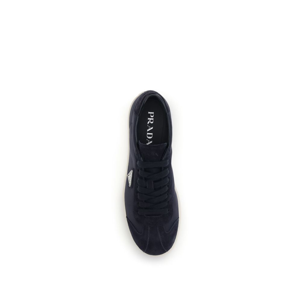 Prada Blue Polyamide Low Top Sneakers