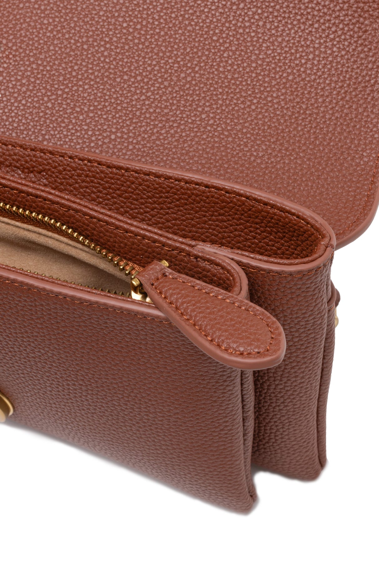 PINKO Brown Leather Love Boucle Riga Shoulder Bag