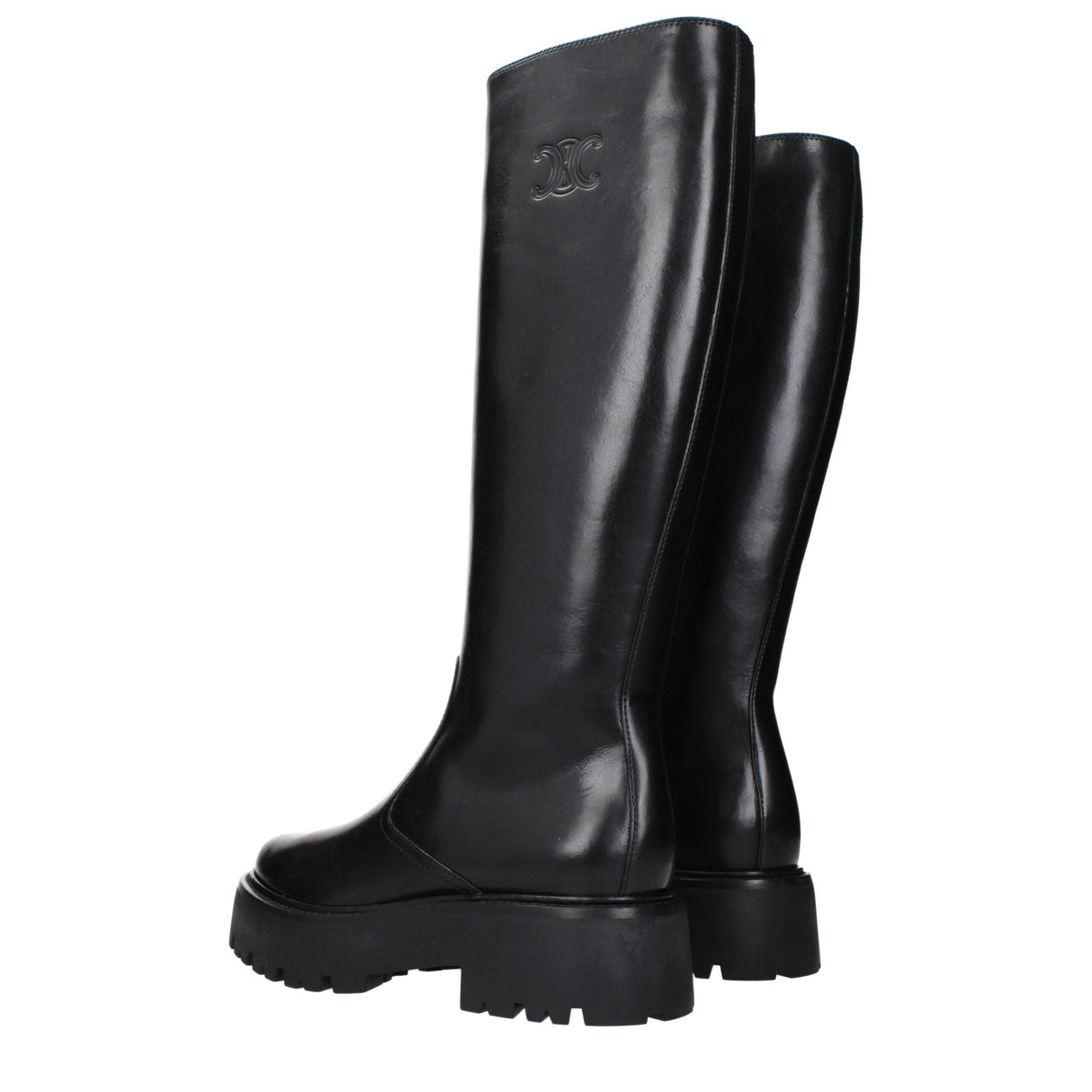 Celine Black Leather Ankle Boots