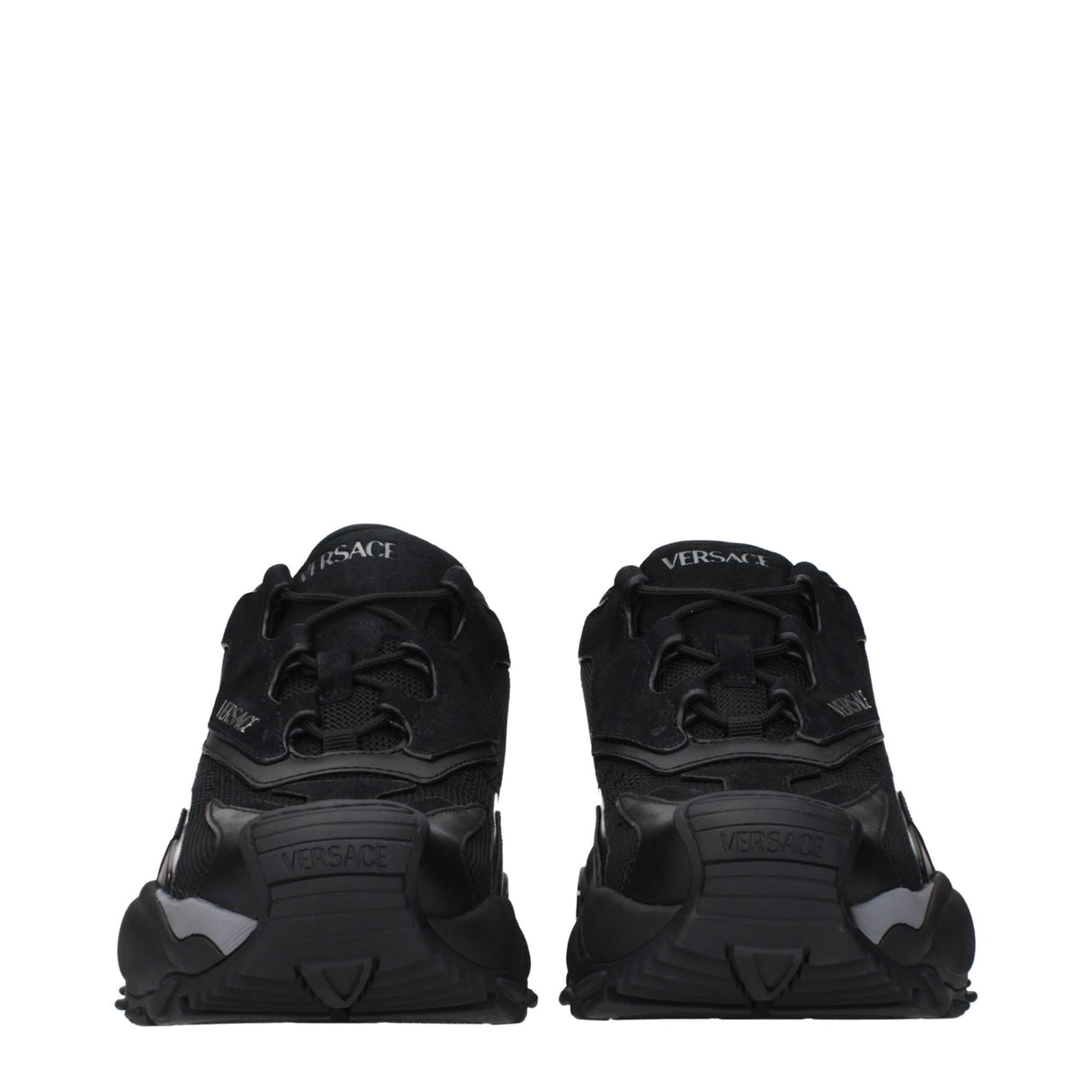 Versace Black Fabric Athletic Sneakers