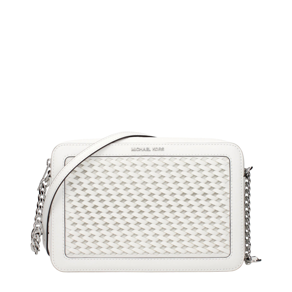 Michael Kors White Leather Crossbody Bag
