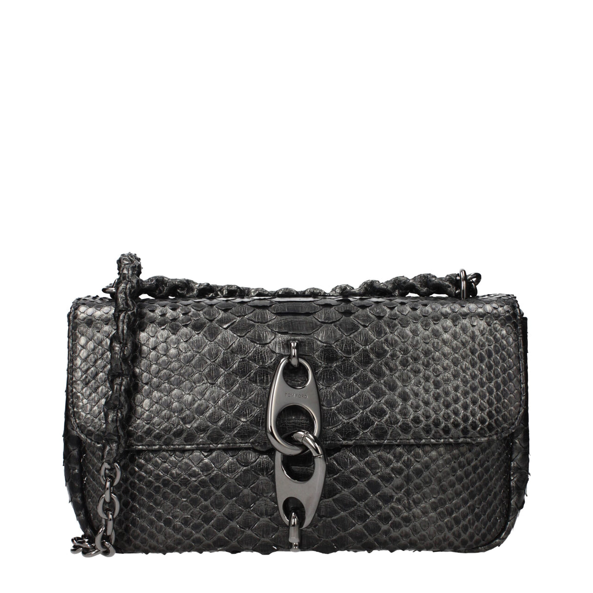 Tom Ford Gray Skin Shoulder Bag