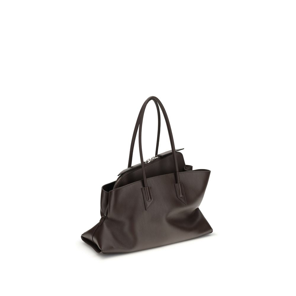 The Attico Brown Calf Leather Bos Taurus Shoulder Bag