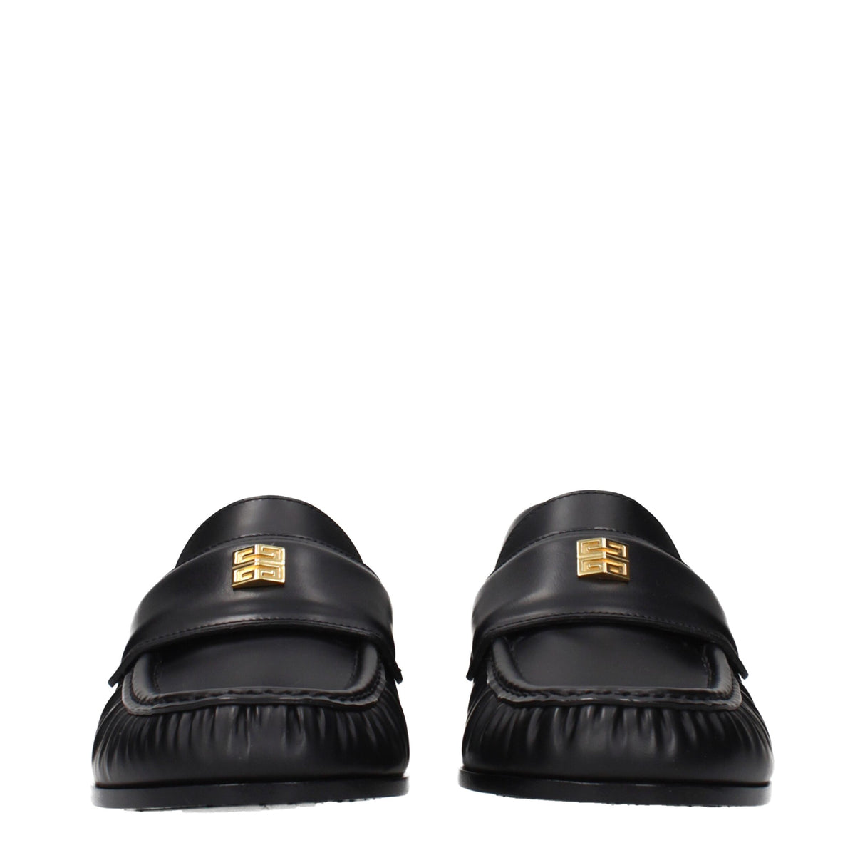 Givenchy Black Leather Slip-On Loafers