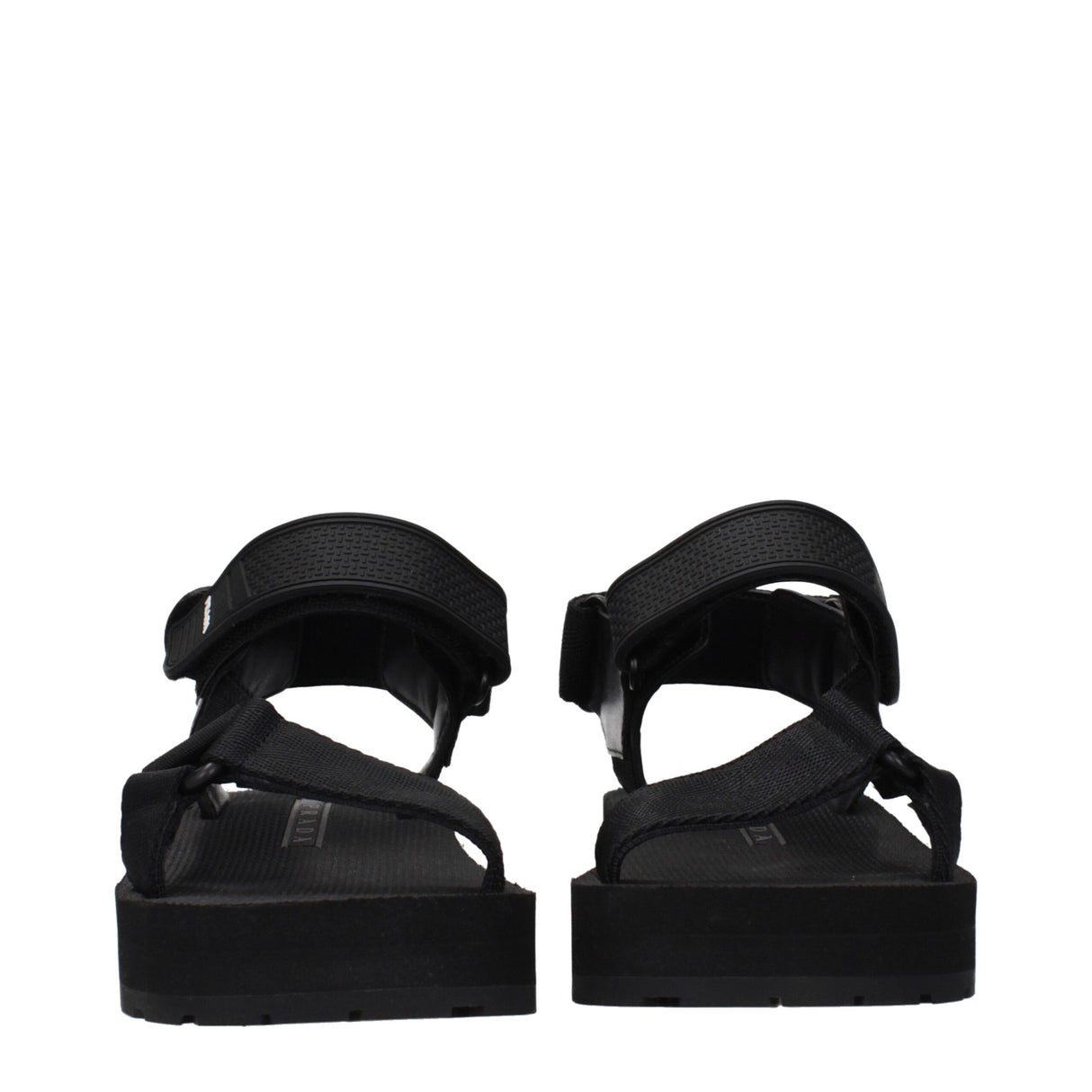 Prada Black Fabric Flat Sandals