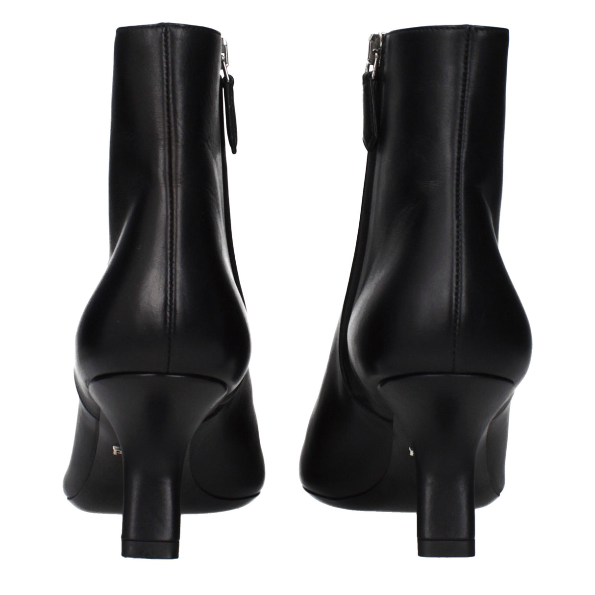 Prada Black Leather Ankle Boots