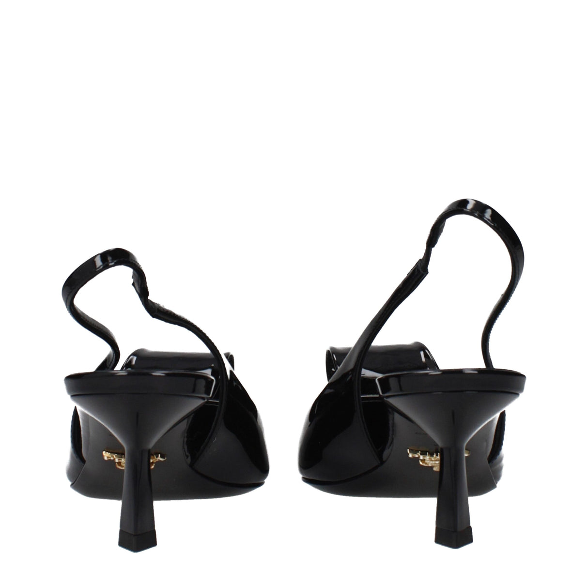 Prada Black Leather Stiletto Heel Sandals