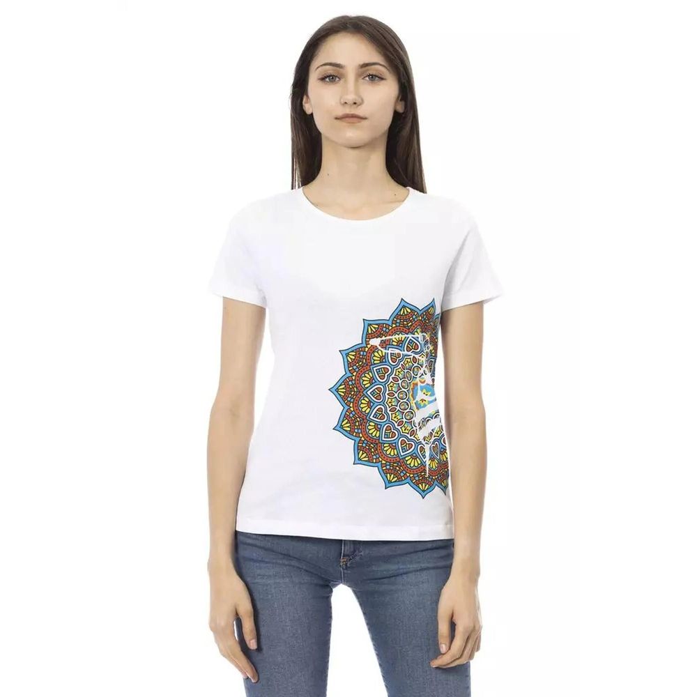 Trussardi Action White Cotton Tank Tops