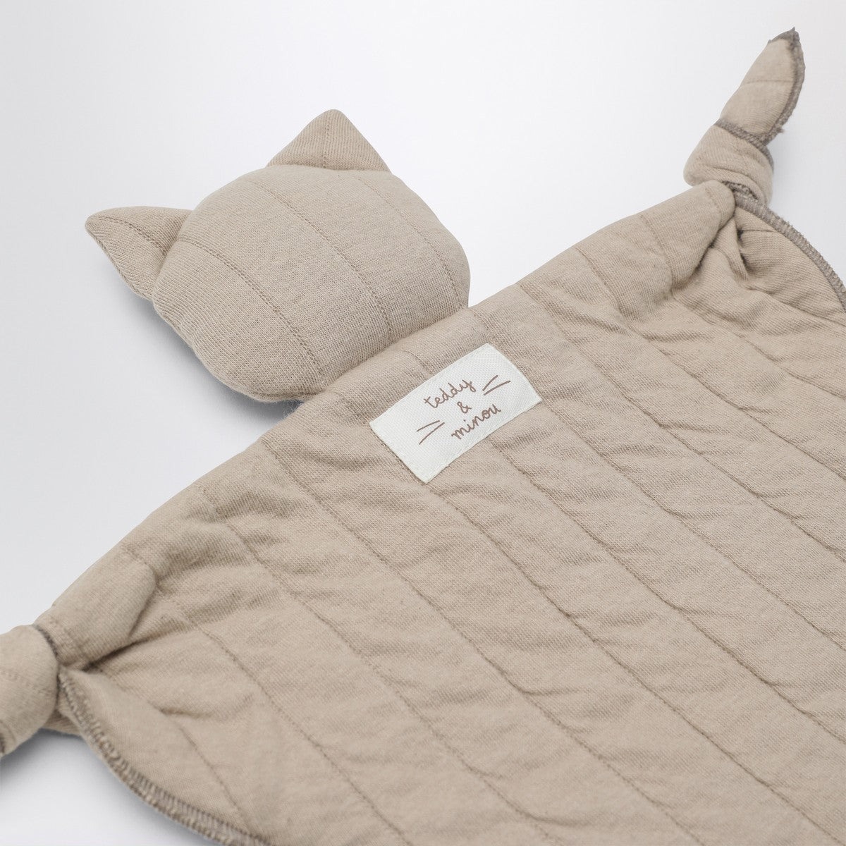 Teddy & Minou Beige gauze doudou with kitten