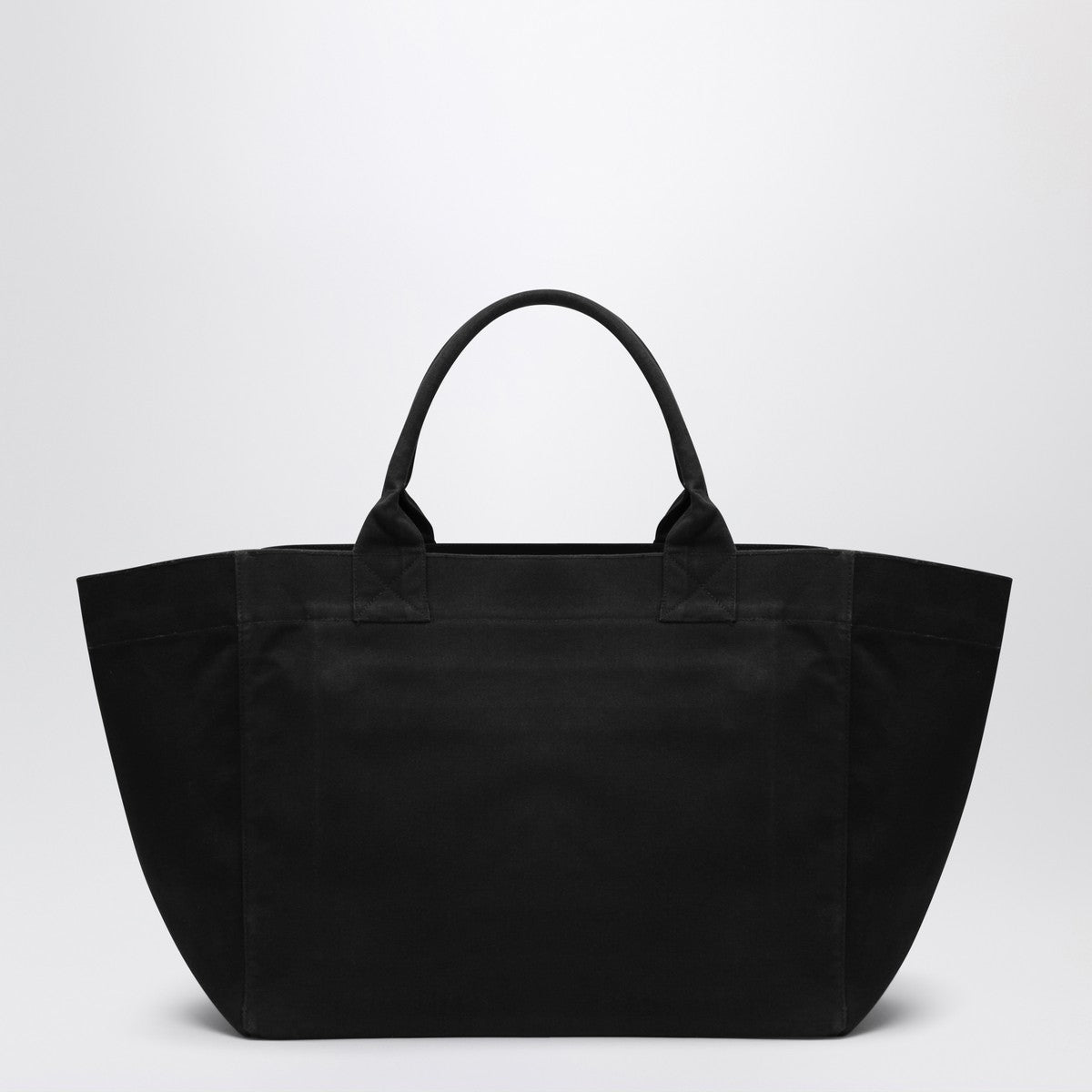 GANNI XXL black canvas tote bag