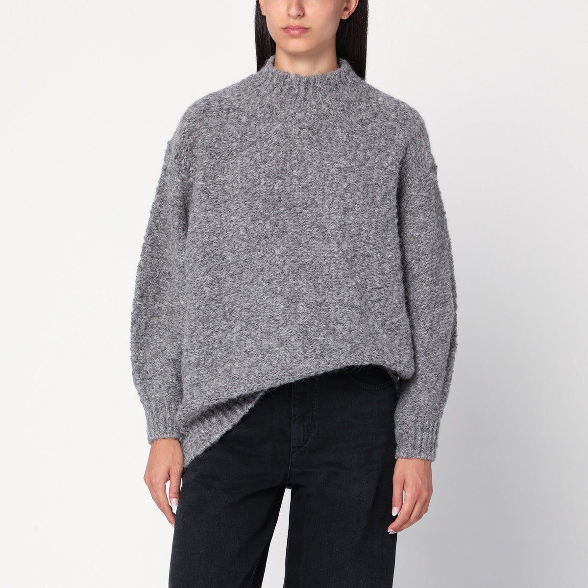ISABEL MARANT Grey sweater in alpaca blend