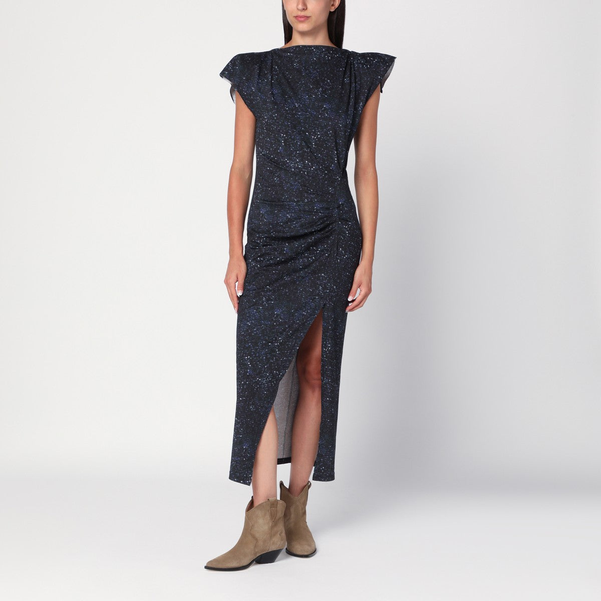 ISABEL MARANT Mid-length dress with midnight blue print