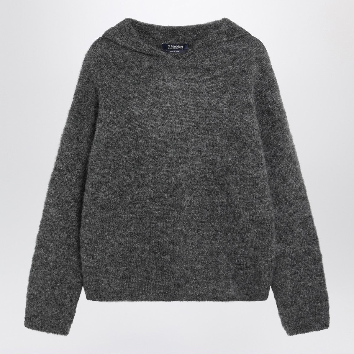 S Max Mara Anthracite hooded sweater