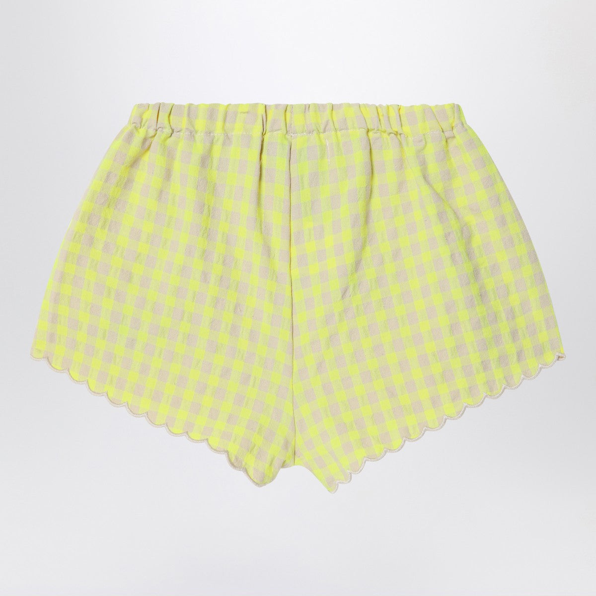Bobo Choses Yellow shorts in Vichy fabric