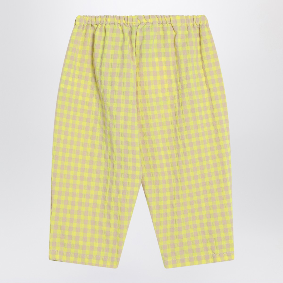 Bobo Choses Yellow pants in Vichy fabric