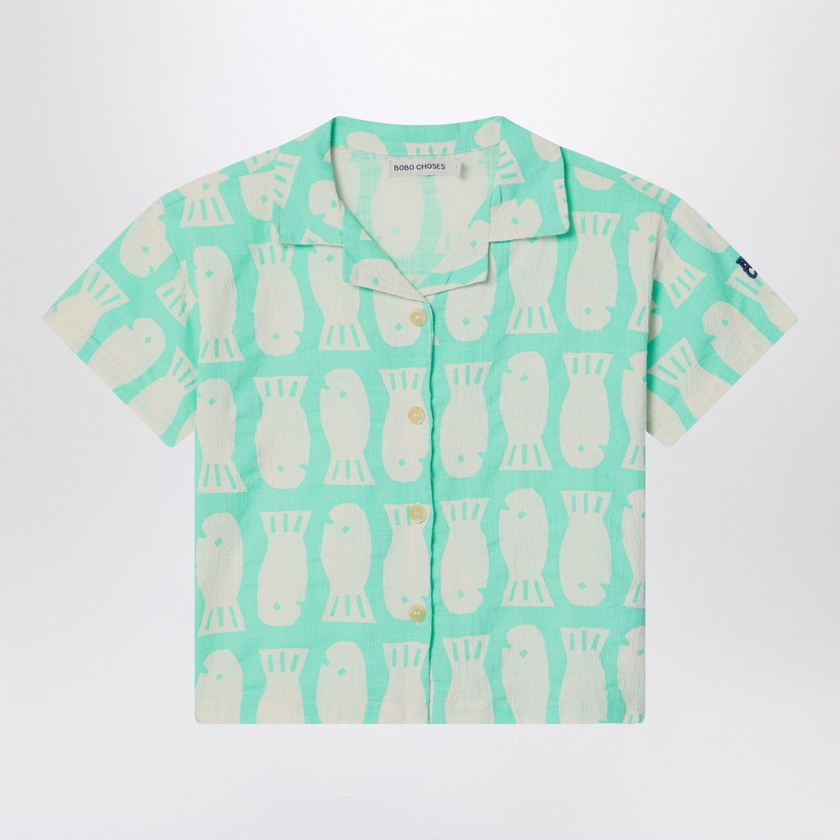 Bobo Choses Lucky Fish green water shirt