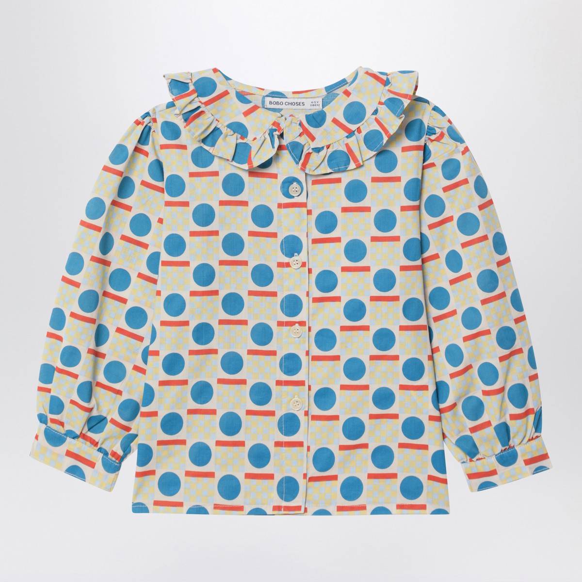 Bobo Choses Cotton blouse with geometric patterns