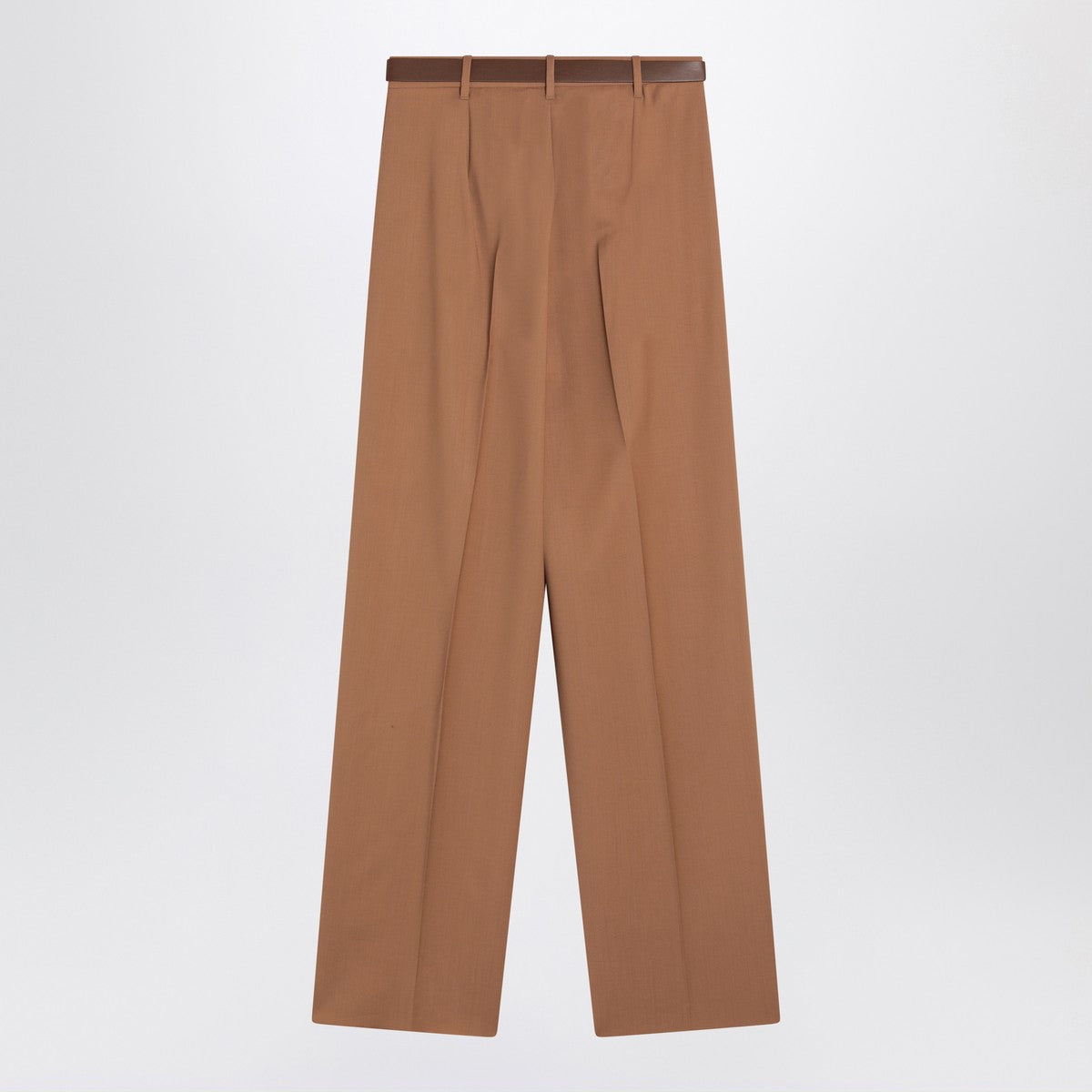 Max Mara Studio Hazelnut wool canvas trousers