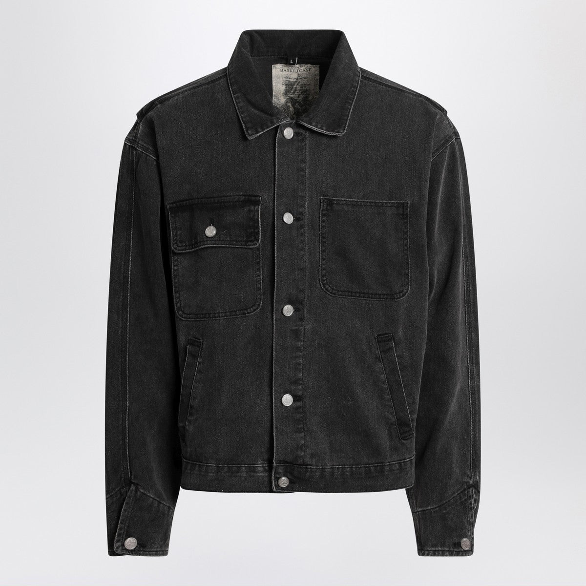 Basketcase Gallery Black washed denim jacket