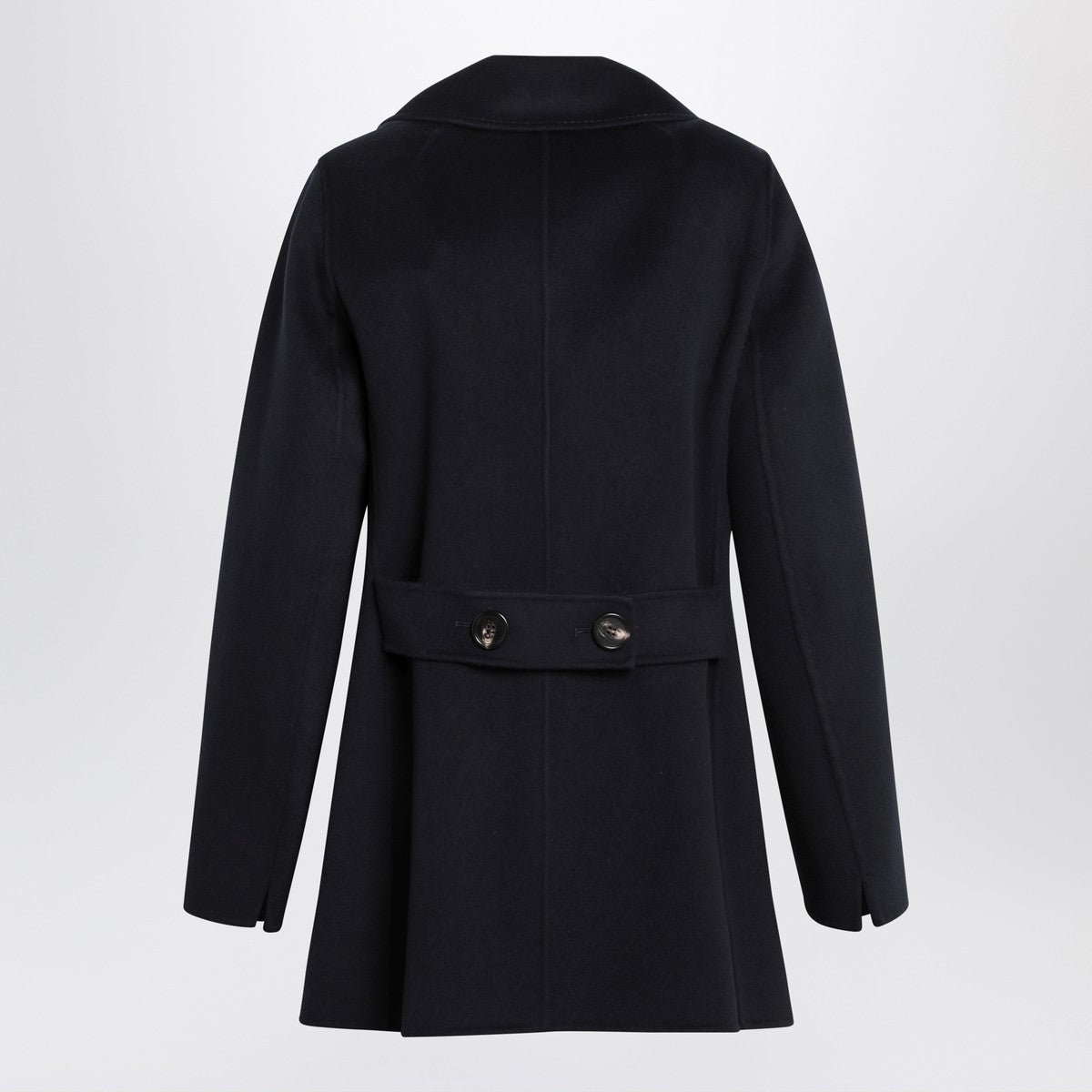 S Max Mara Double-breasted coat in midnight blue wool