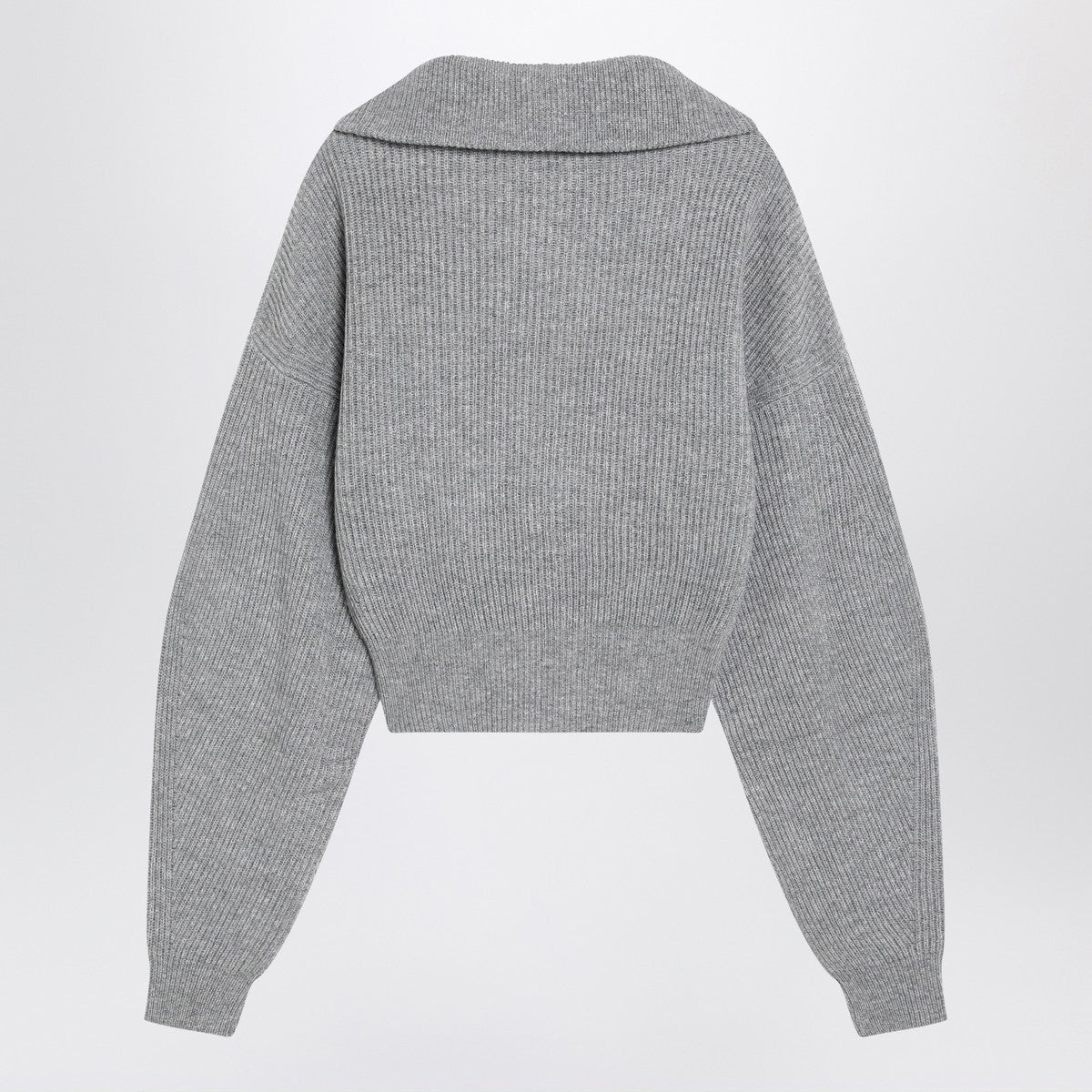 Sportmax Grey zip-up cardigan in wool and cashmere