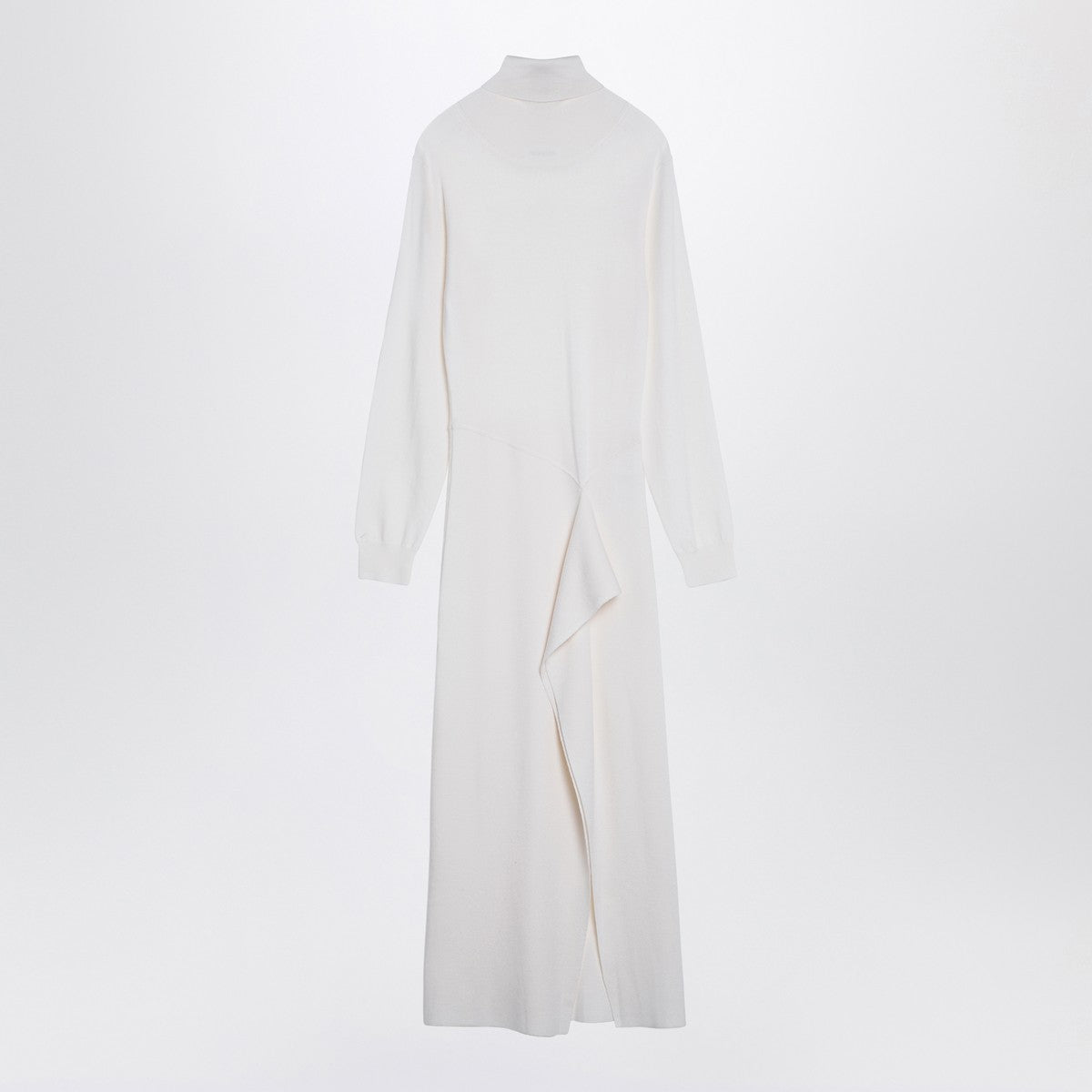 P.A.R.O.S.H. Cream-coloured turtleneck dress in wool blend