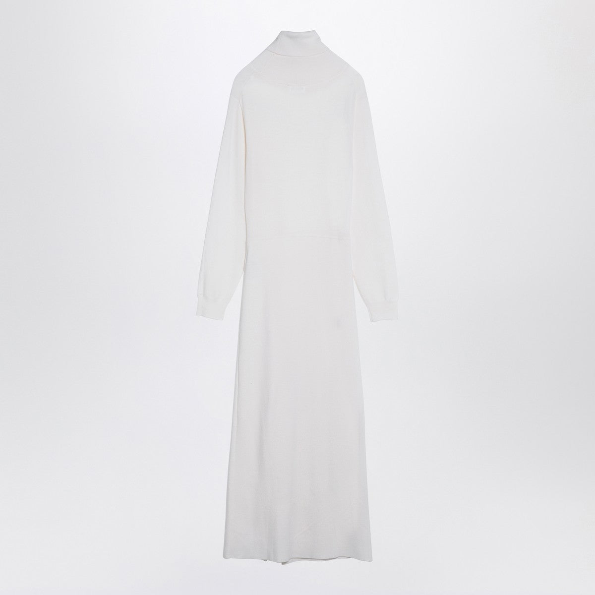 P.A.R.O.S.H. Cream-coloured turtleneck dress in wool blend
