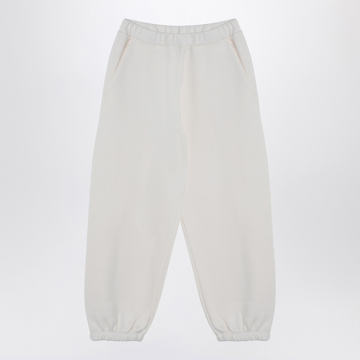 Douuod Ivory cotton-blend jogging trousers