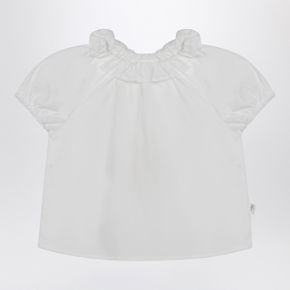 Teddy & Minou White blouse with ruffles in cotton