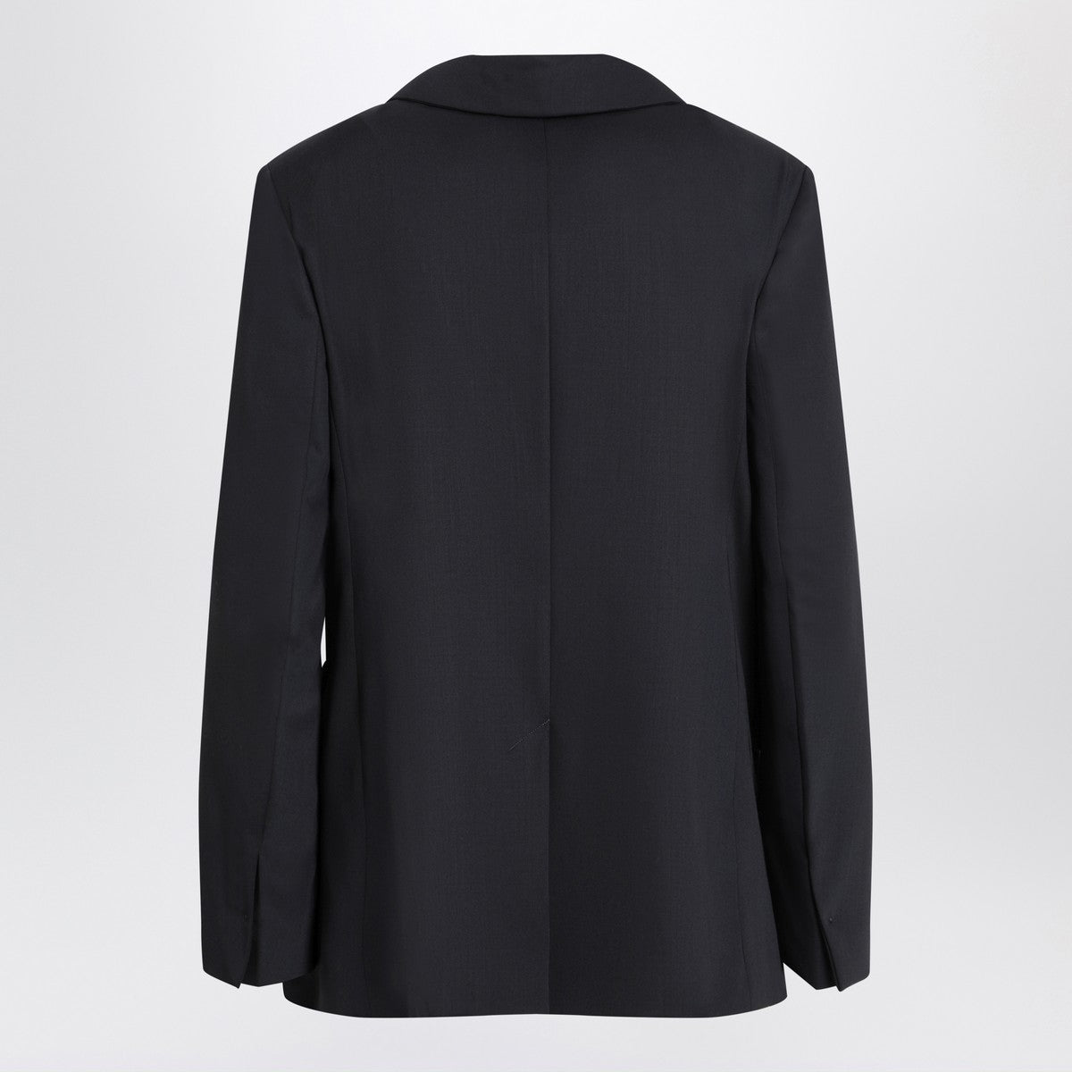 S Max Mara Double-breasted jacket in midnight blue crêpe wool