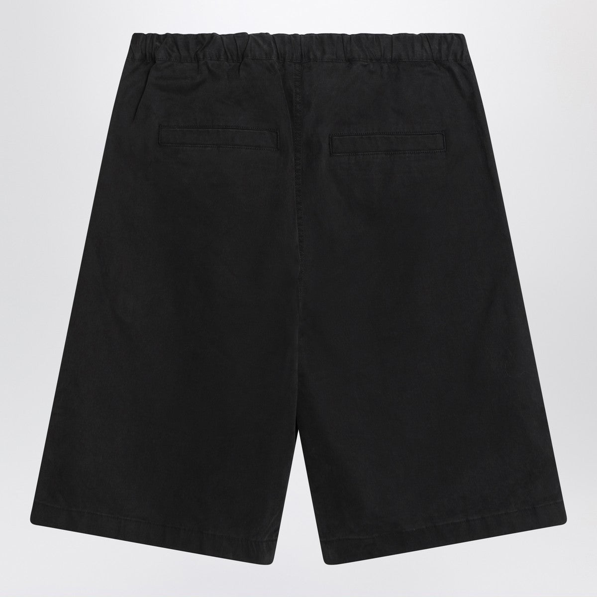 Entire Studios Wide black bermuda shorts in cotton
