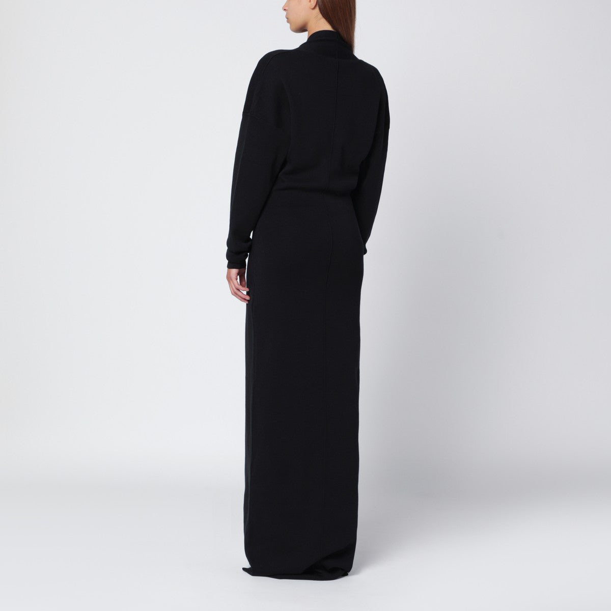 Entire Studios Black long dress with wide neckline