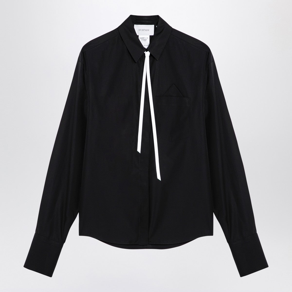 Sportmax Black popeline Gesso shirt