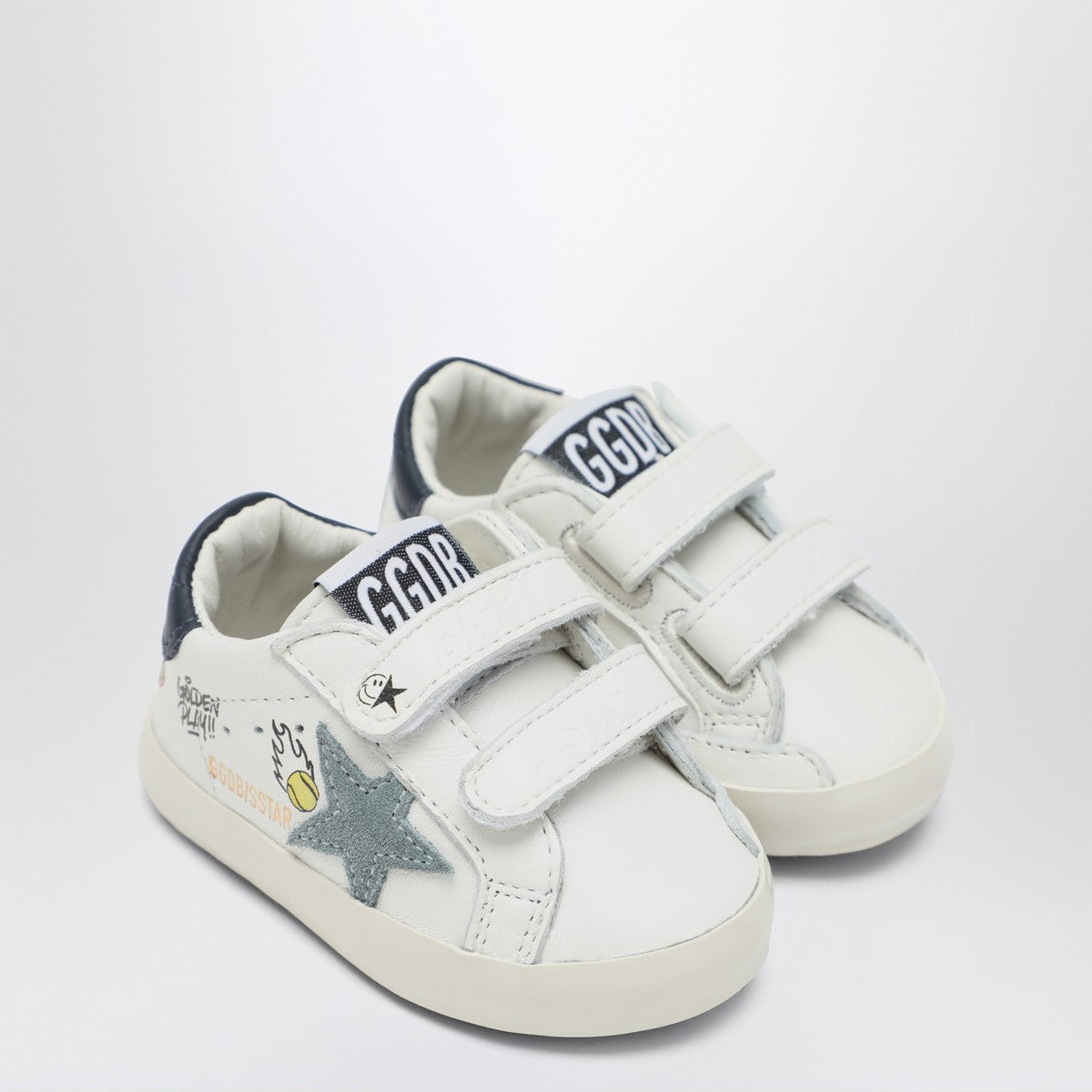 Golden Goose Baby Old School sneakers in white/light blue/navy
