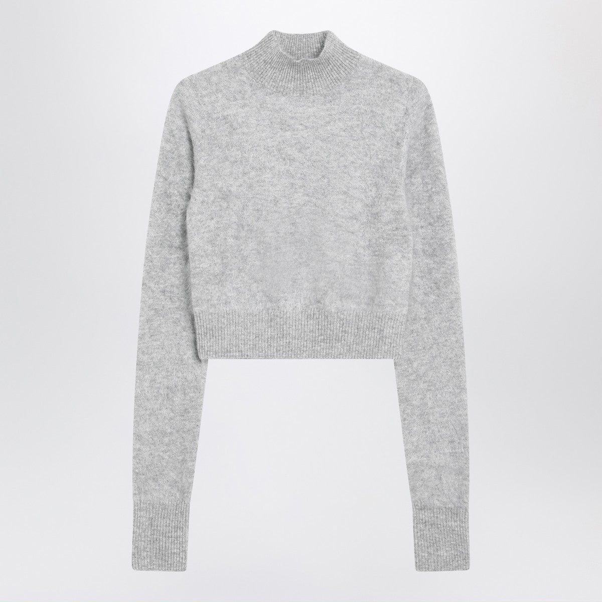 Sportmax Grey cropped cashmere sweater