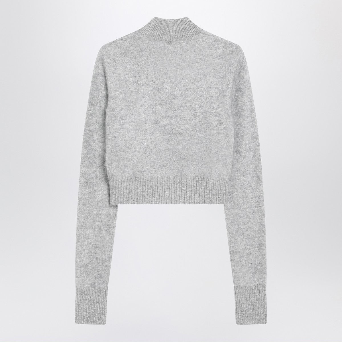 Sportmax Grey cropped cashmere sweater