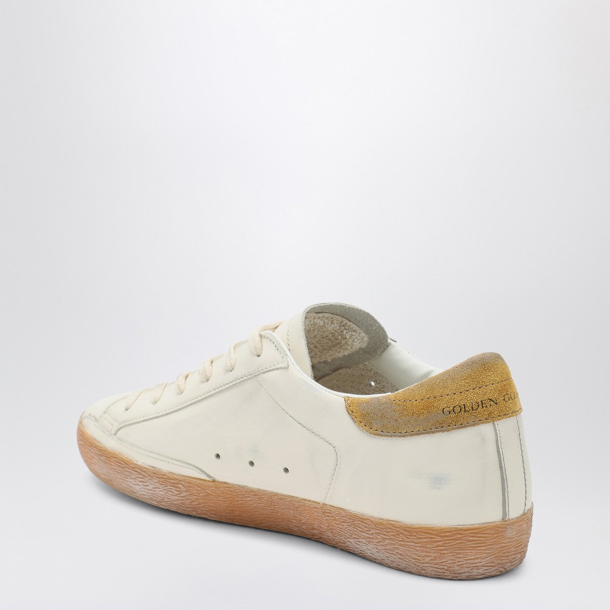 Golden Goose White/Ochre Super-Star sneaker