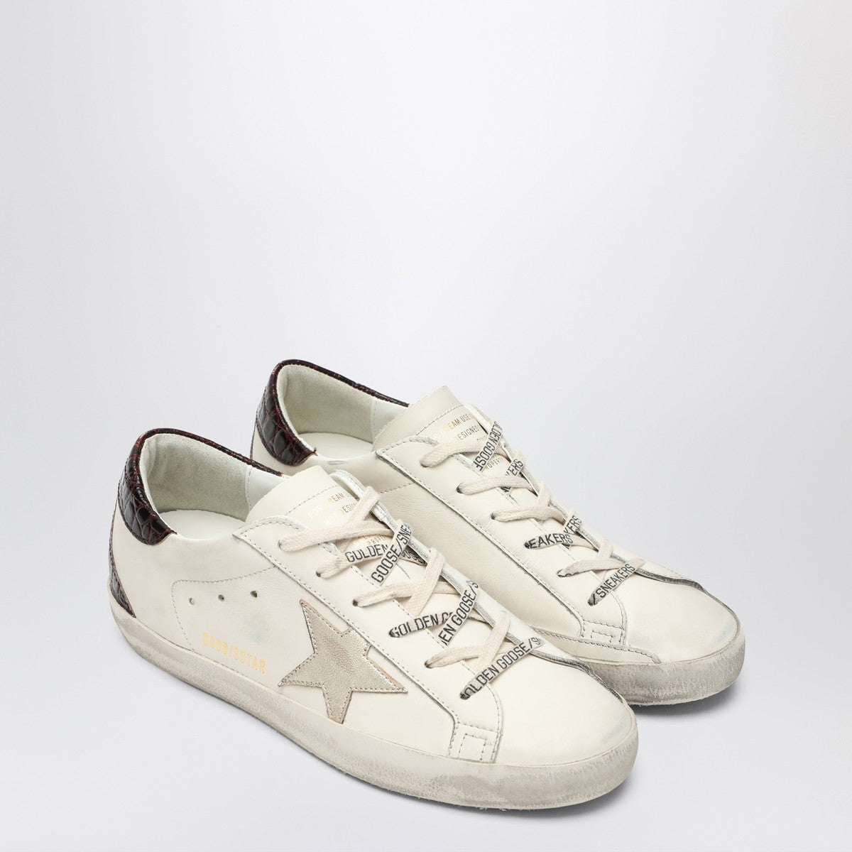 Golden Goose Sneaker Super Star white/platinum/burgundy