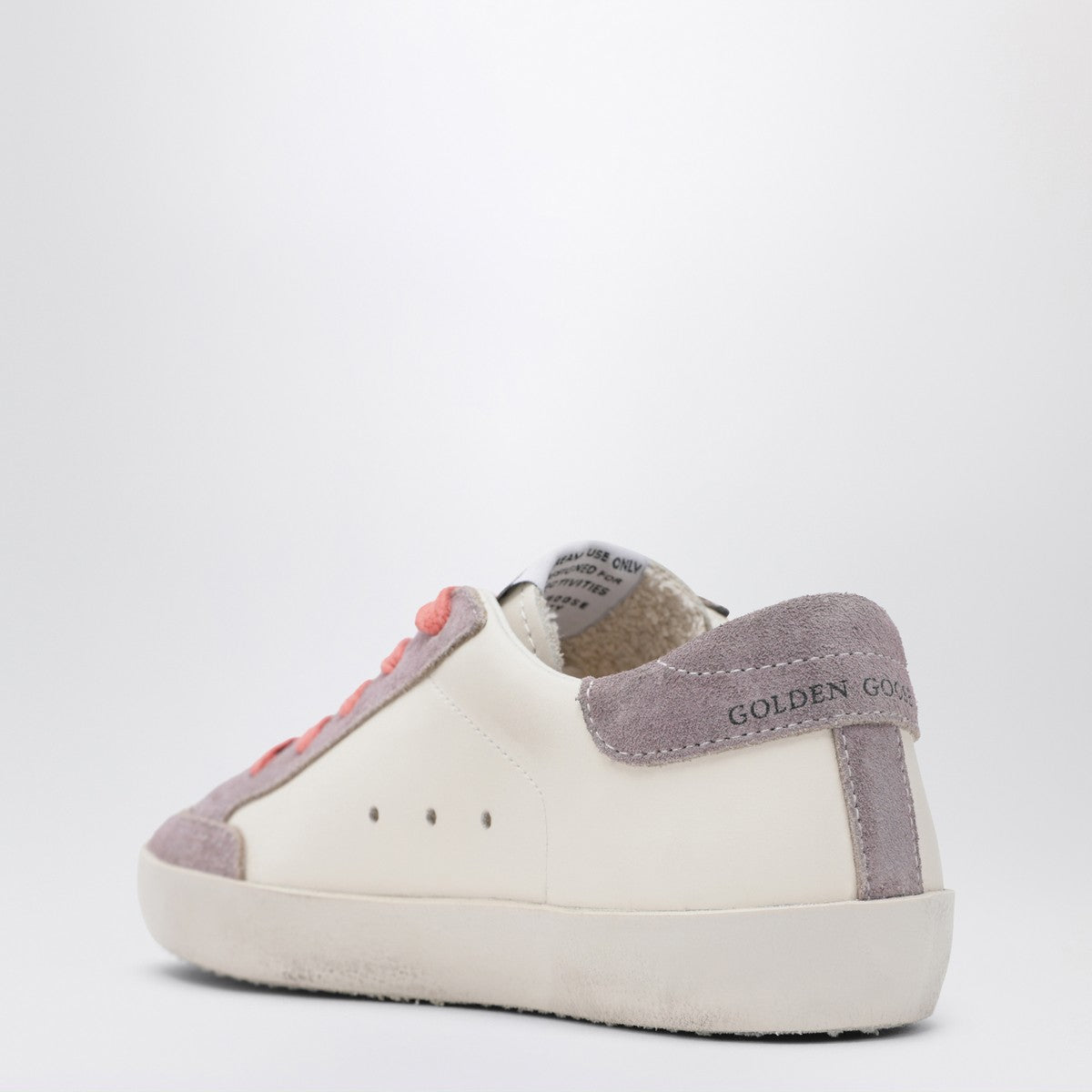 Golden Goose White leather and lilac suede Super-Star sneakers