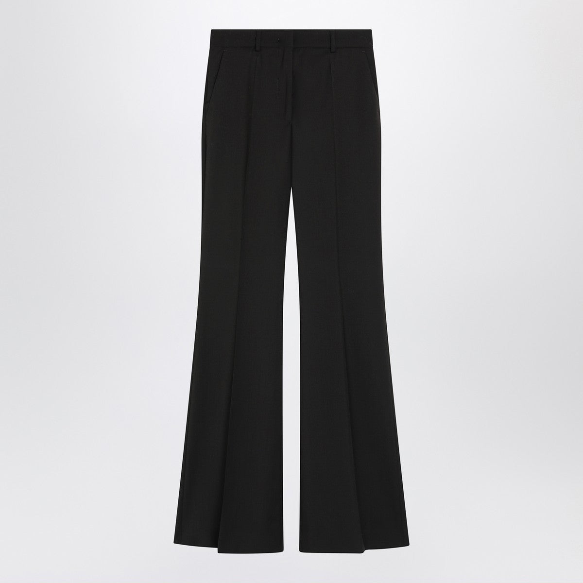 Sportmax Brown flared trousers in stretch wool