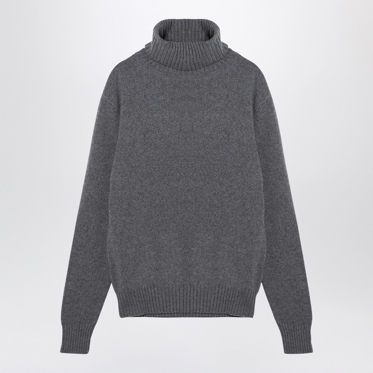 Ami Paris Light grey cashmere turtleneck jumper