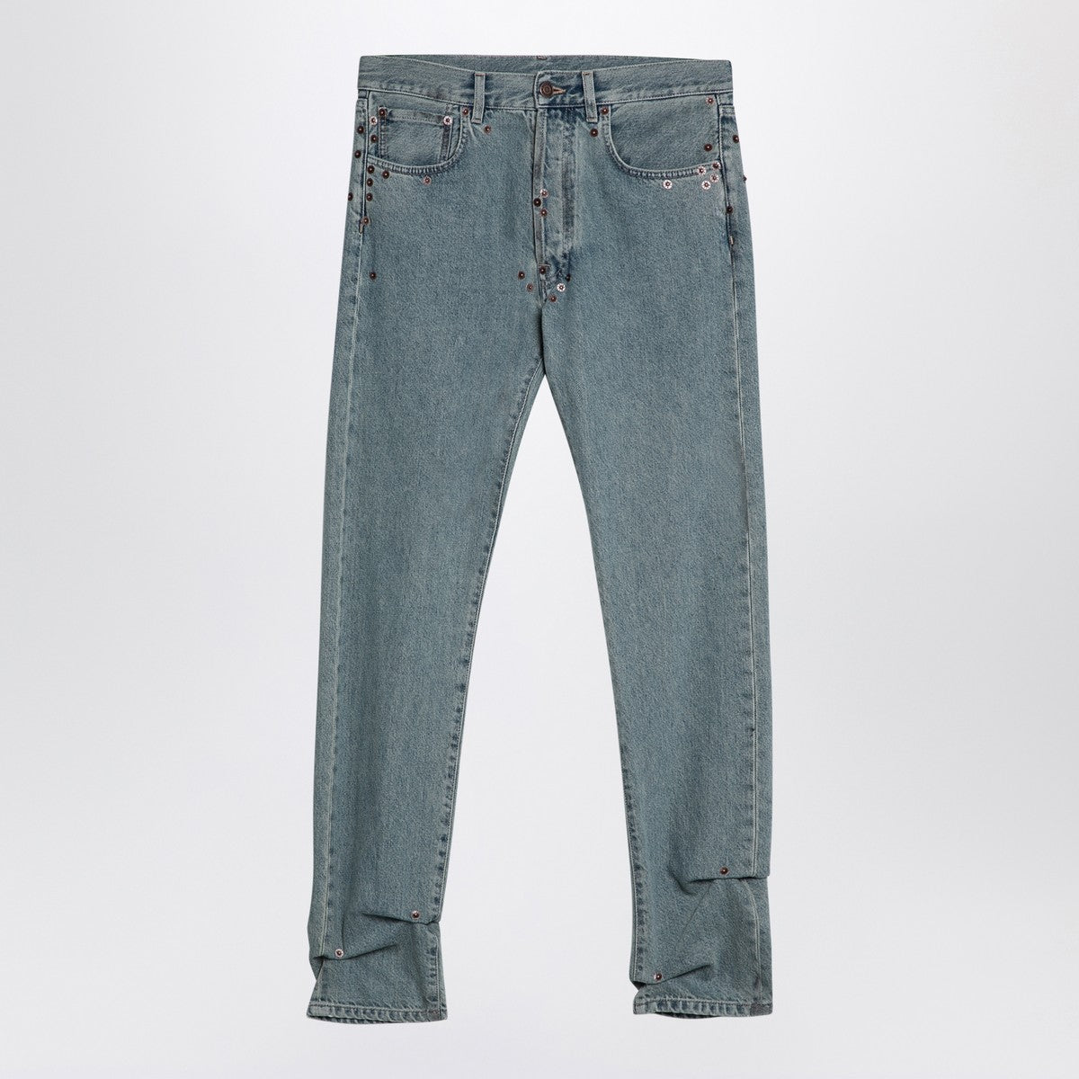 Moschino Light blue denim jeans with rivets