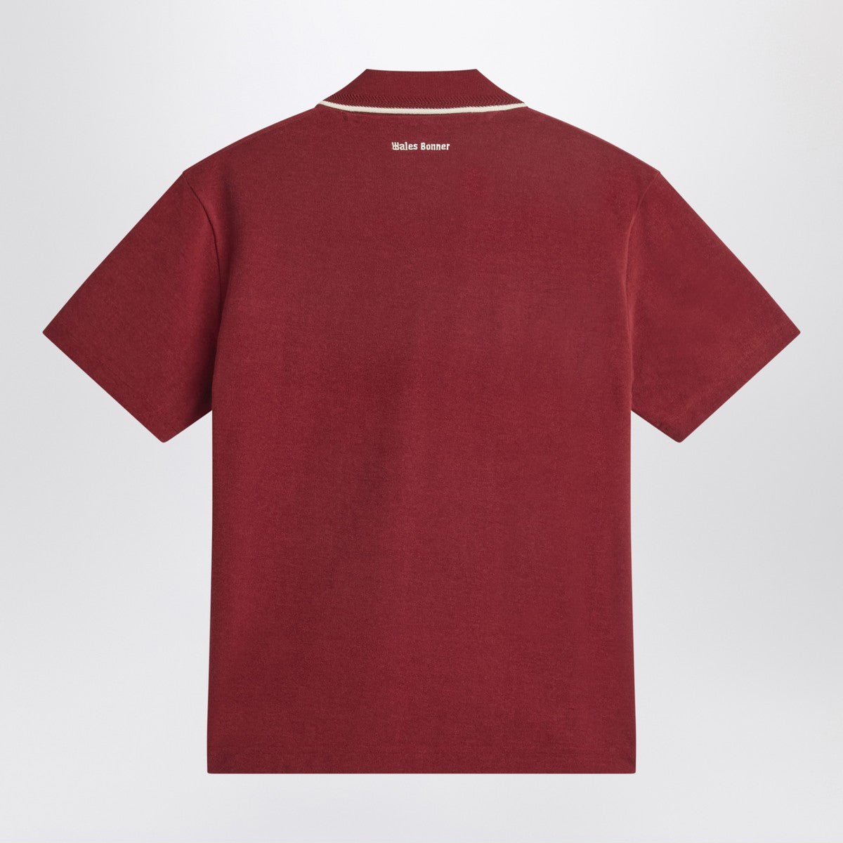 adidas by Wales Bonner Bordeaux polo shirt in cotton blend